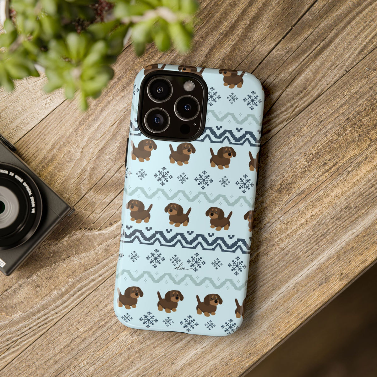 Christmas Dachshunds iPhone Case