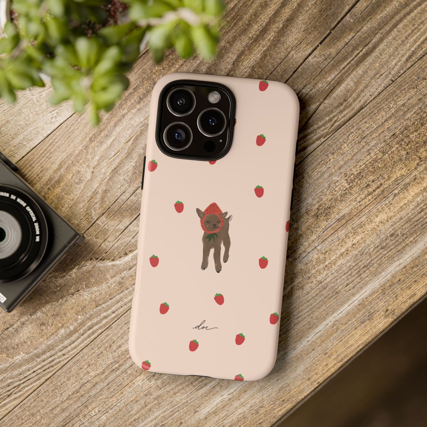 Strawberry Fawn iPhone Case