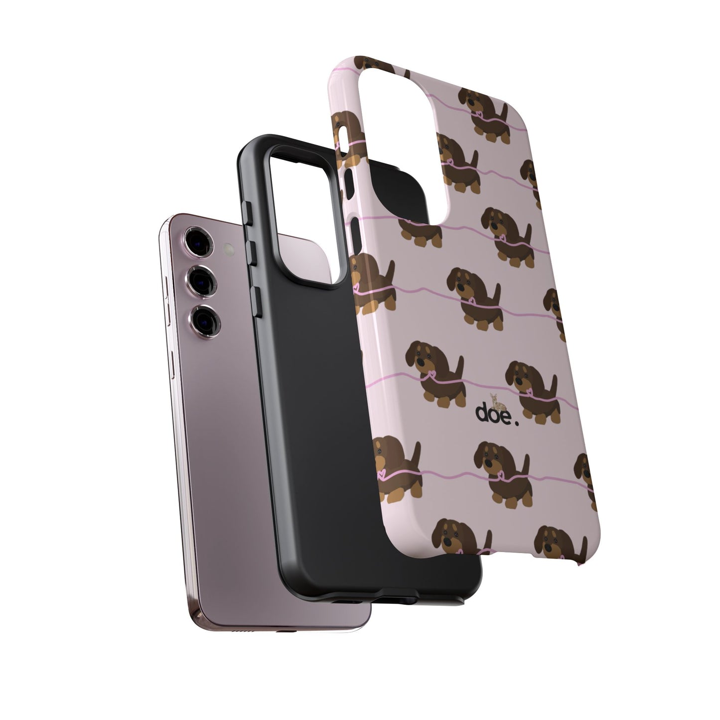 Pink Dachshund Samsung Case
