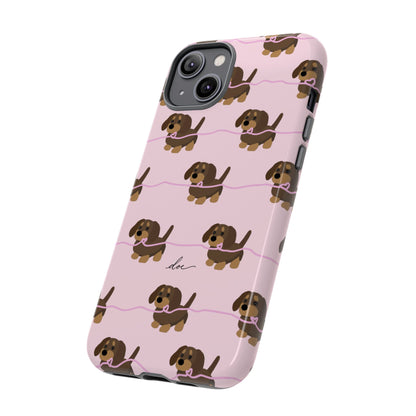 Pink Dachshunds iPhone Case