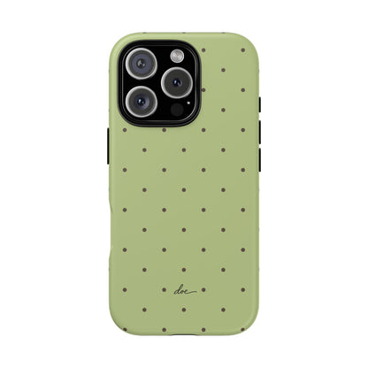 Polka Greens iPhone Case
