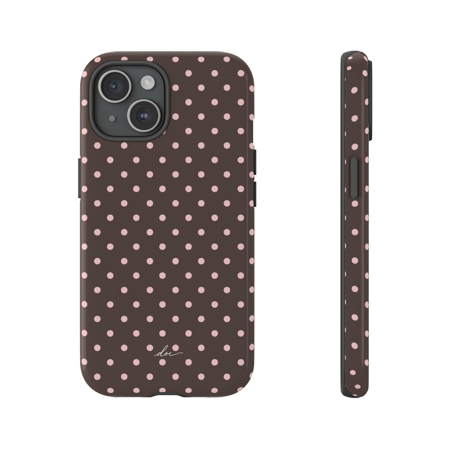 Brown Polka Dot iPhone Case