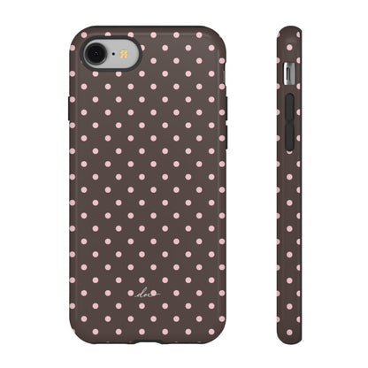 Brown Polka Dot iPhone Case