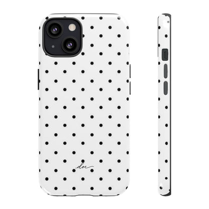 White Polka Dot iPhone Case