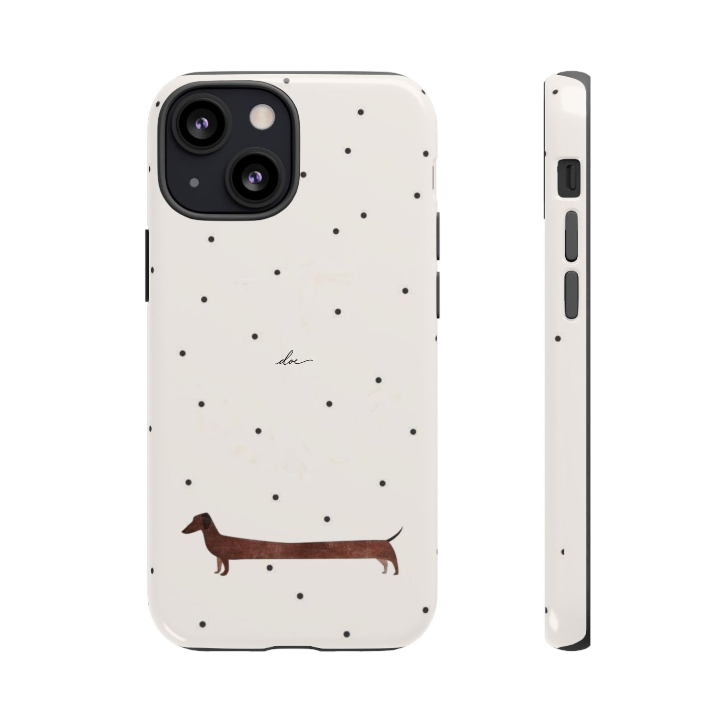 Polka Dachshund iPhone Case