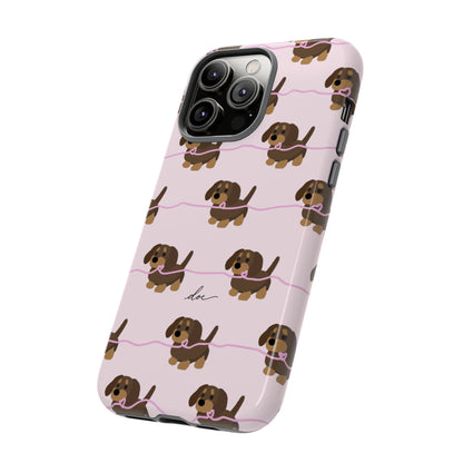 Pink Dachshunds iPhone Case