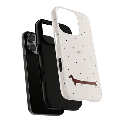 Polka Dachshund iPhone Case