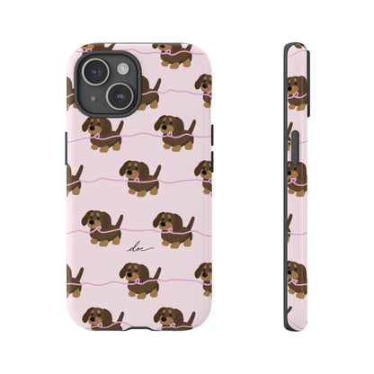 Pink Dachshunds iPhone Case