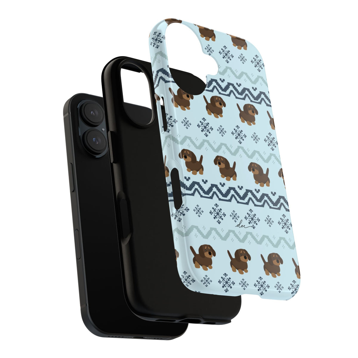 Christmas Dachshunds iPhone Case