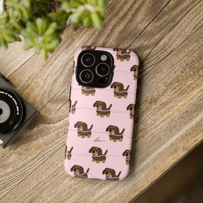 Pink Dachshunds iPhone Case