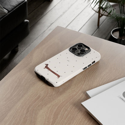 Polka Dachshund iPhone Case