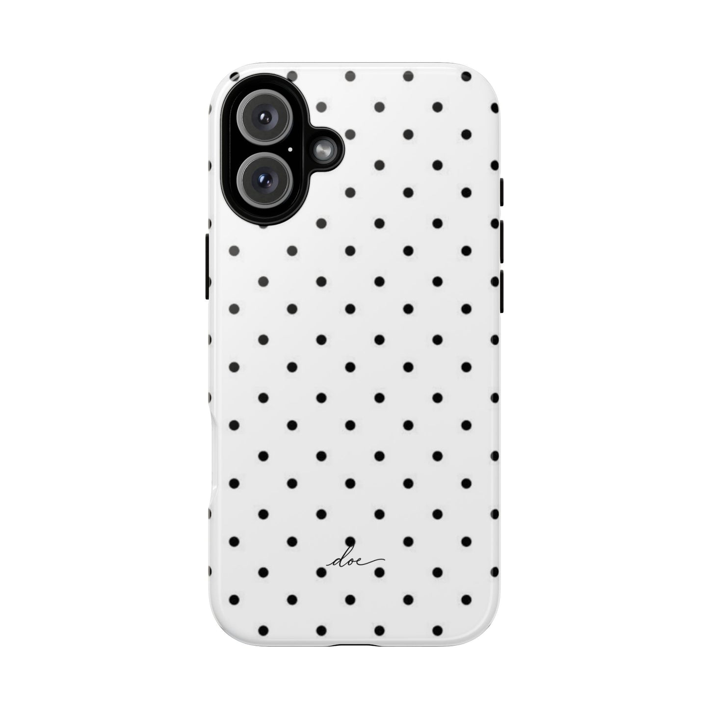 White Polka Dot iPhone Case