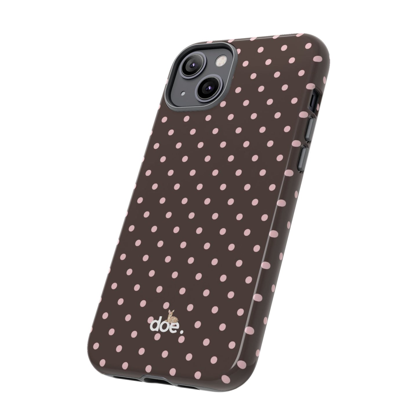 Brown Polka Dot iPhone Case