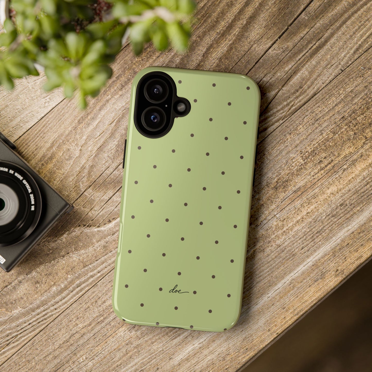 Polka Greens iPhone Case