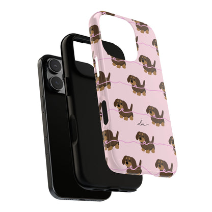 Pink Dachshunds iPhone Case