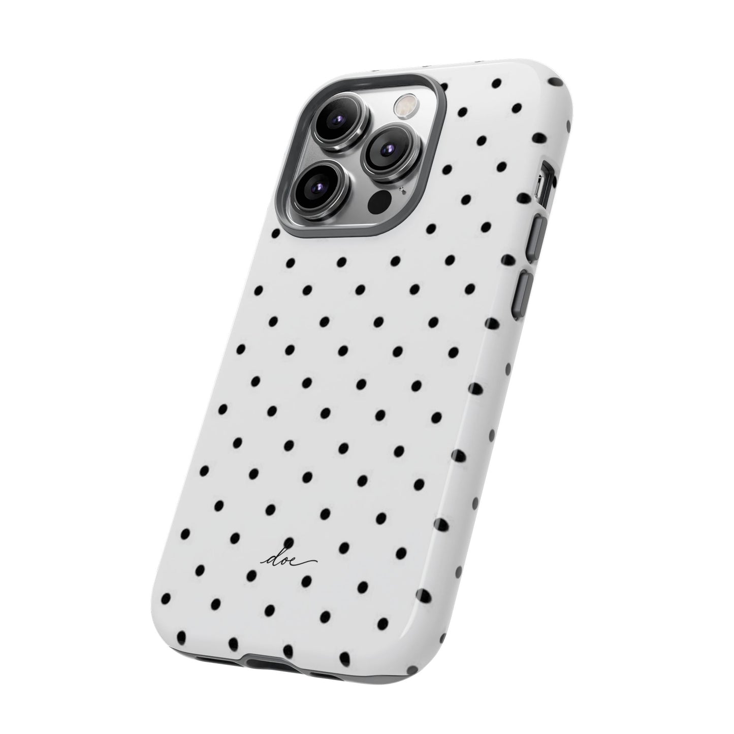 White Polka Dot iPhone Case