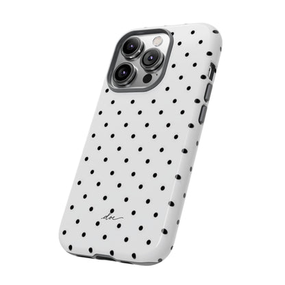 White Polka Dot iPhone Case