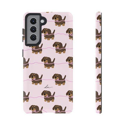 Pink Dachshund Samsung Case
