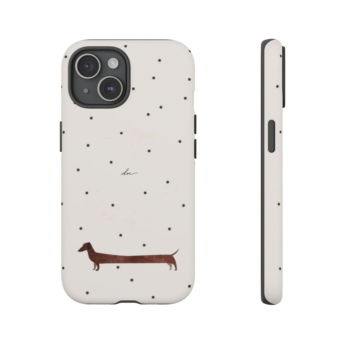 Polka Dachshund iPhone Case