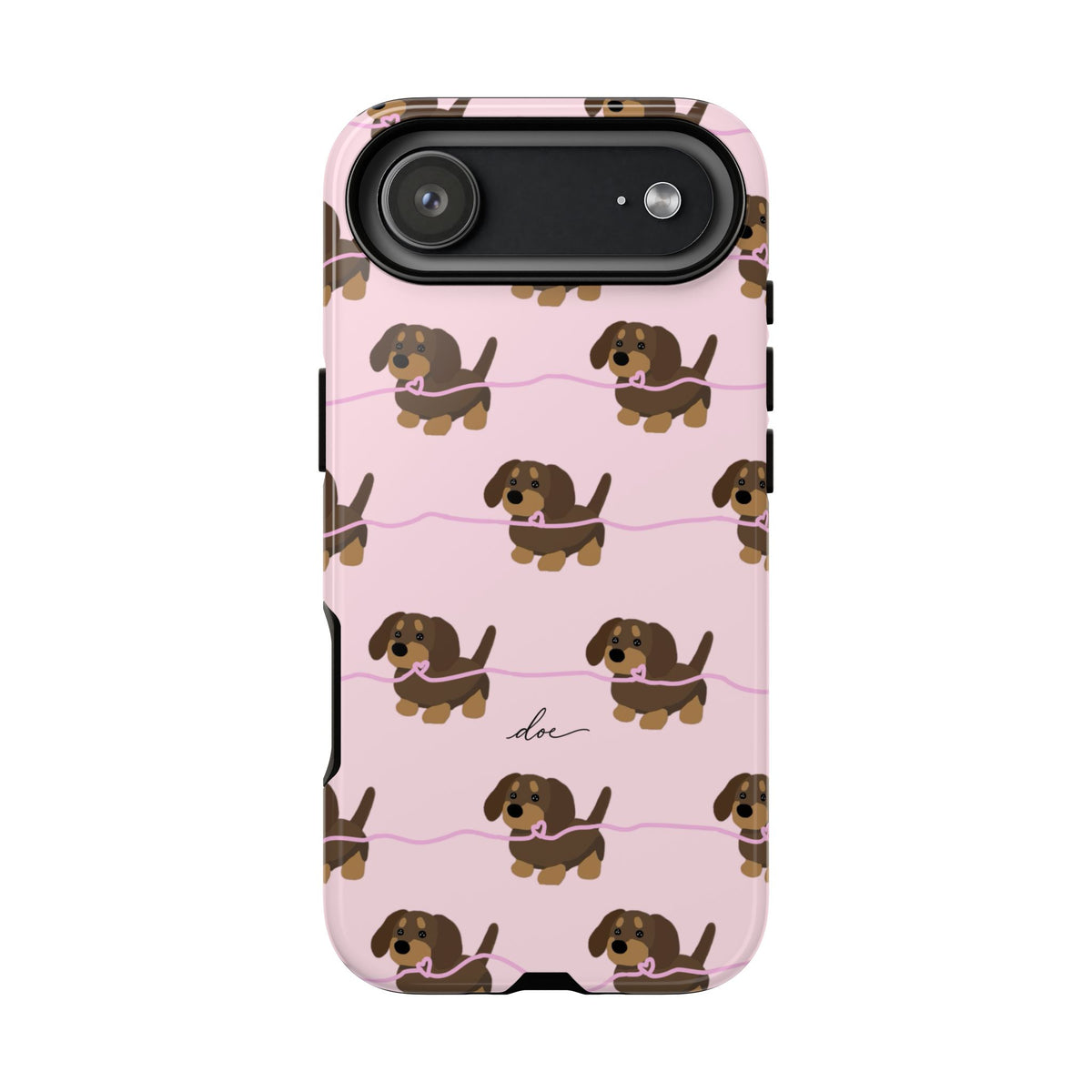 Pink Dachshunds iPhone Case