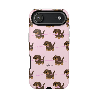 Pink Dachshunds iPhone Case
