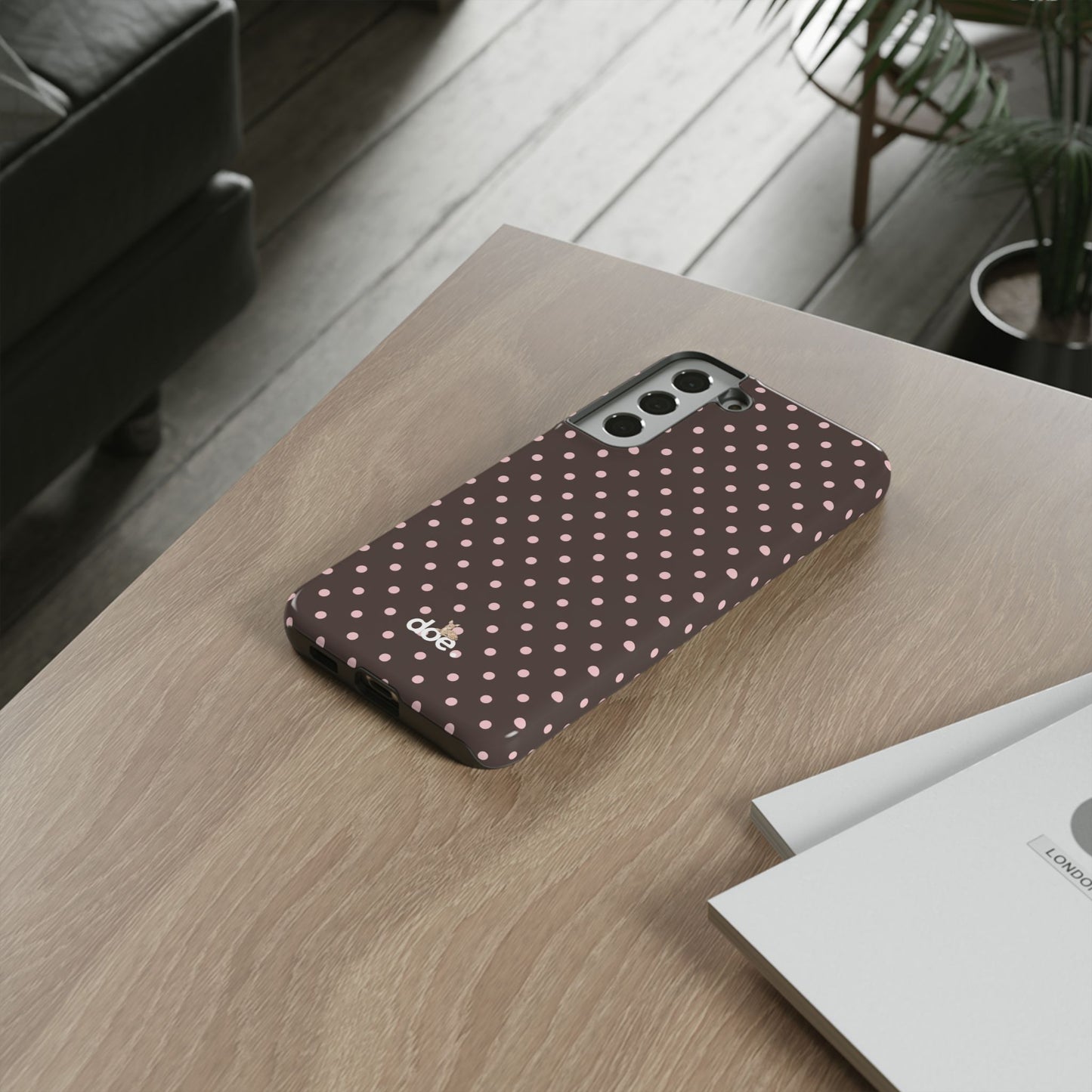 Brown Polka Dot Samsung Case