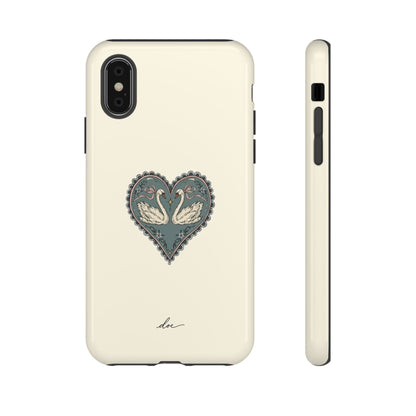 Swan Hearts iPhone Case