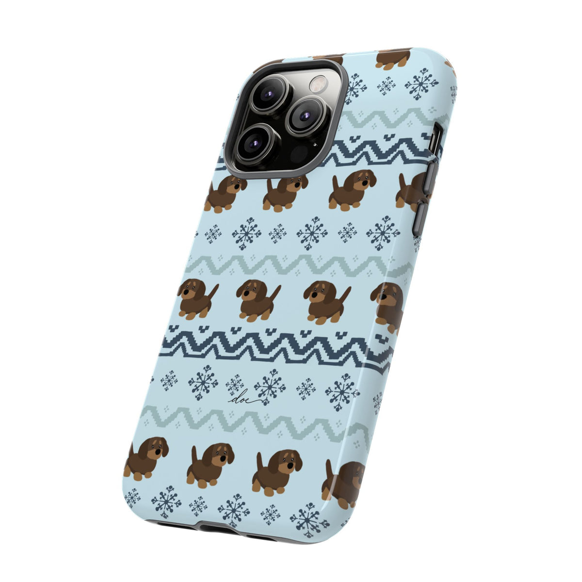 Christmas Dachshunds iPhone Case