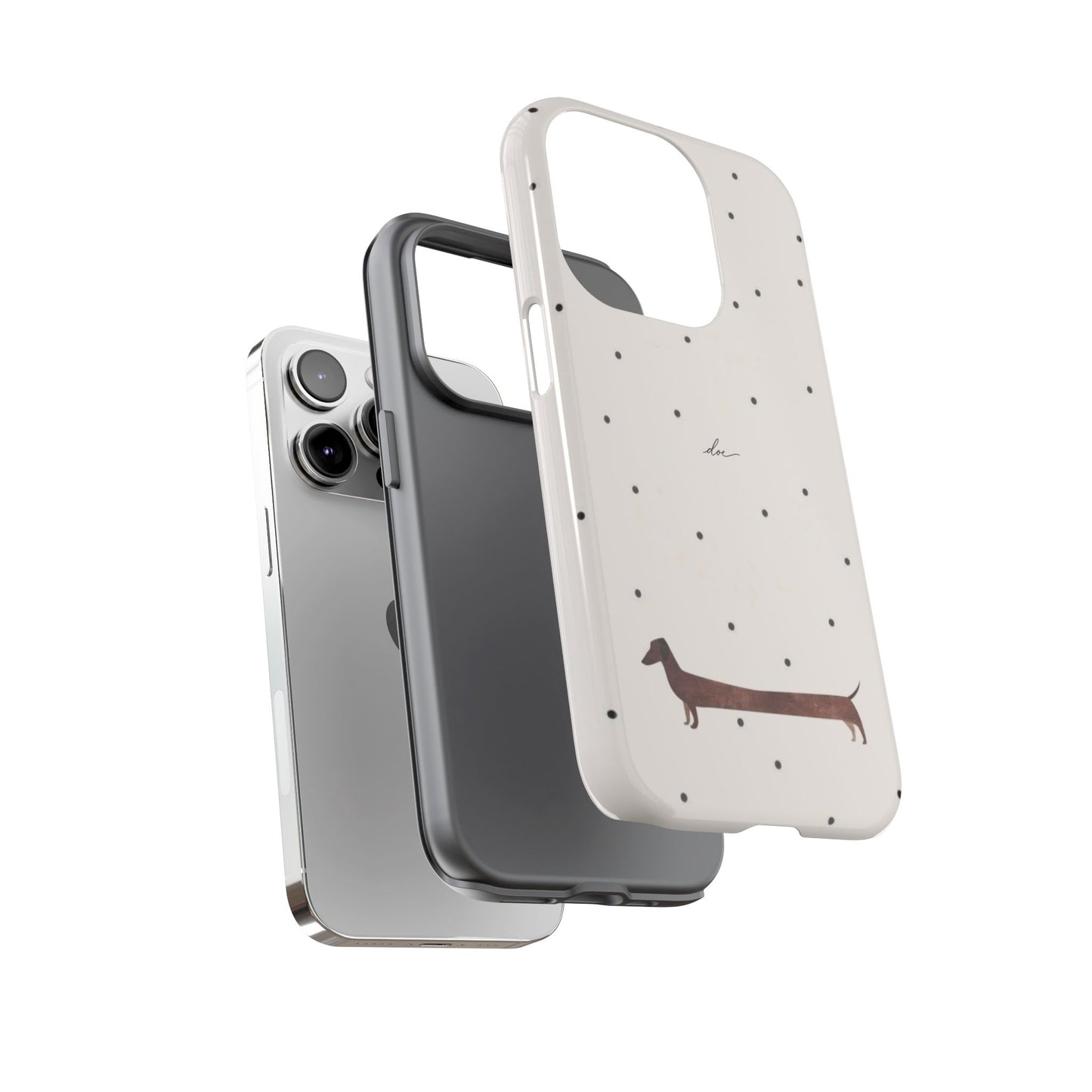 Polka Dachshund iPhone Case