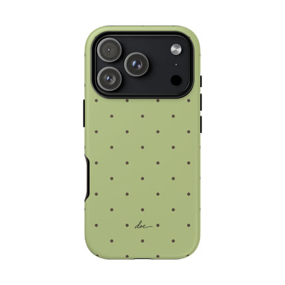 Polka Greens iPhone Case