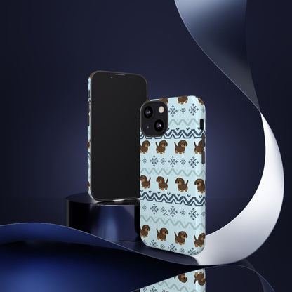 Christmas Dachshunds iPhone Case