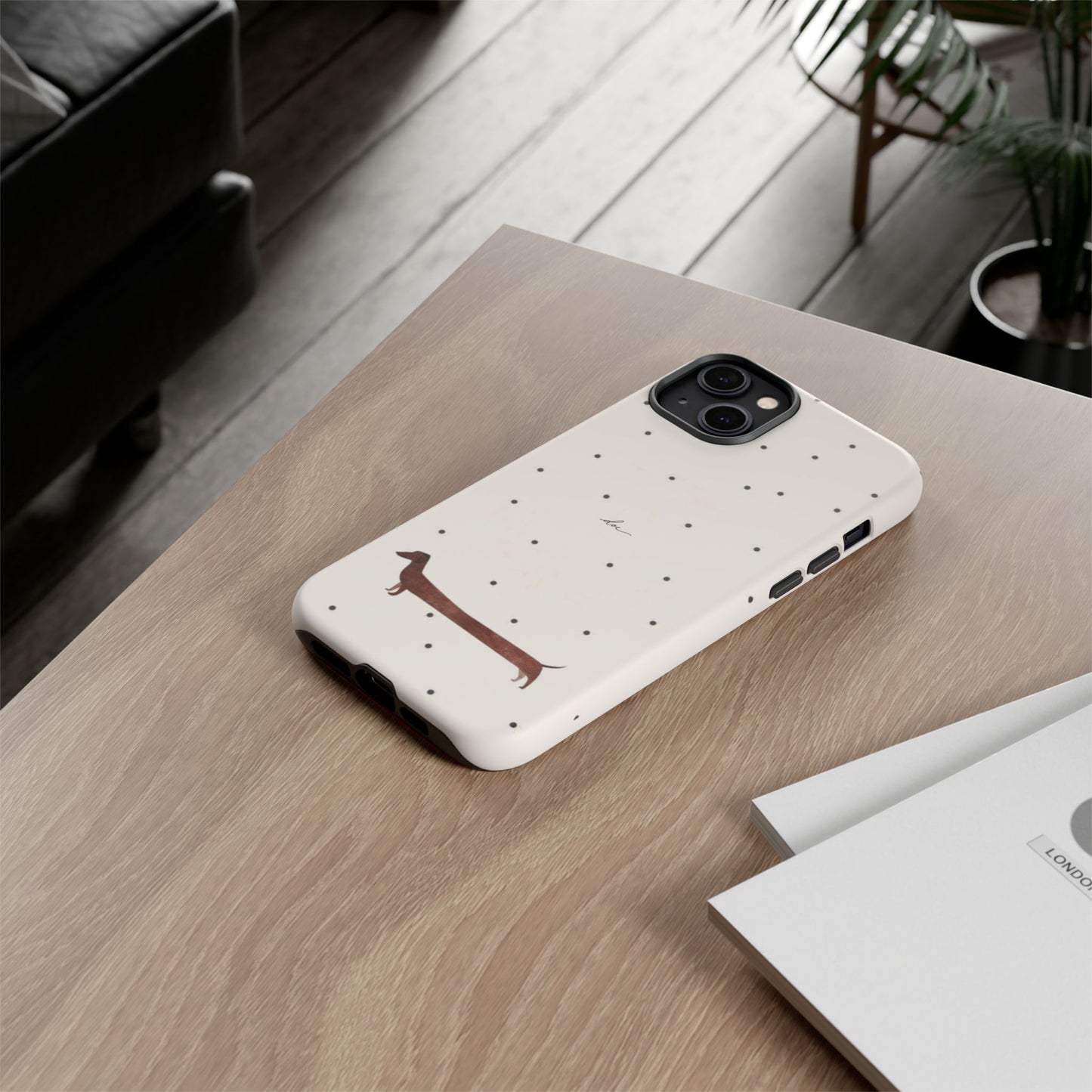 Polka Dachshund iPhone Case