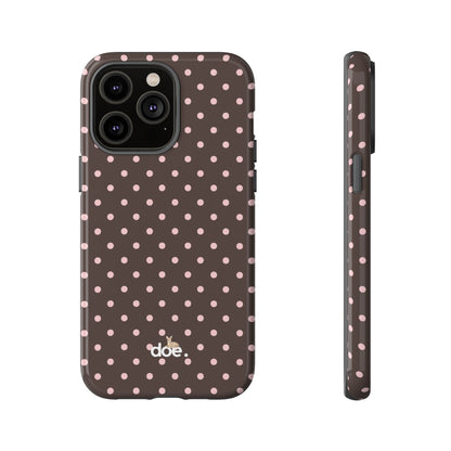 Brown Polka Dot iPhone Case