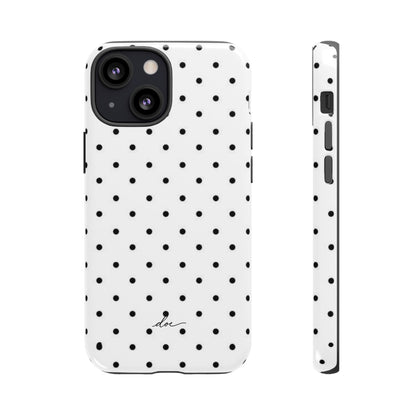White Polka Dot iPhone Case