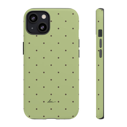 Polka Greens iPhone Case