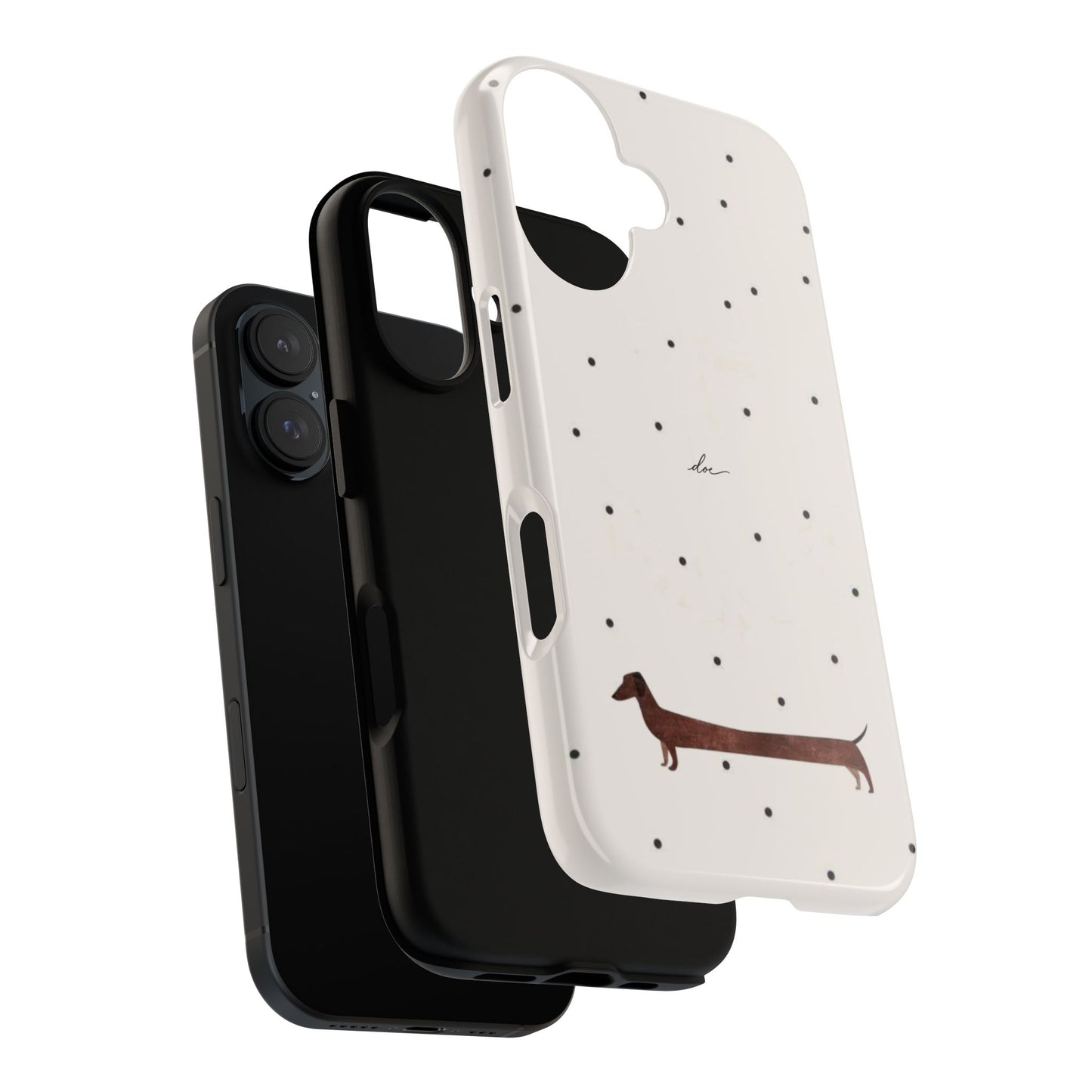 Polka Dachshund iPhone Case