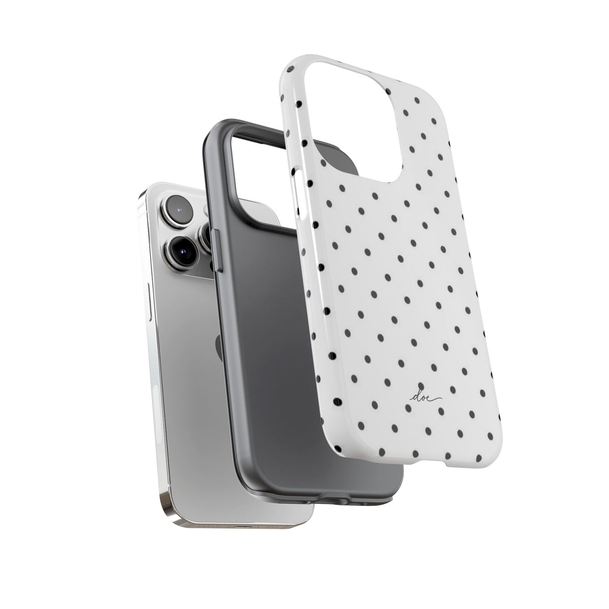 White Polka Dot iPhone Case