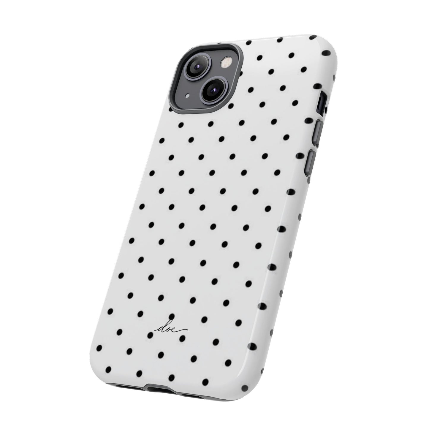 White Polka Dot iPhone Case