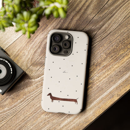 Polka Dachshund iPhone Case