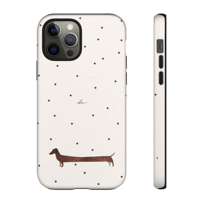 Polka Dachshund iPhone Case