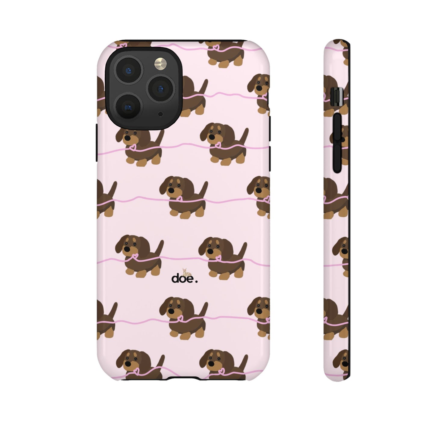 Pink Dachshunds iPhone Case