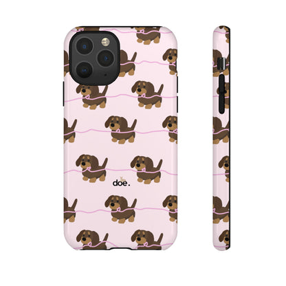 Pink Dachshunds iPhone Case