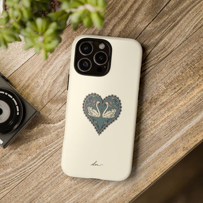 Swan Hearts iPhone Case