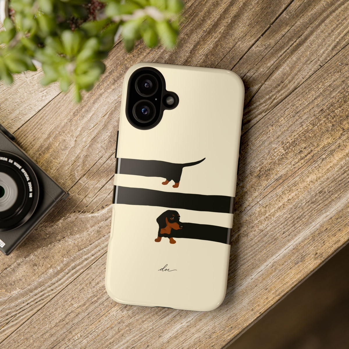 Stretchy The Dachshund iPhone Case