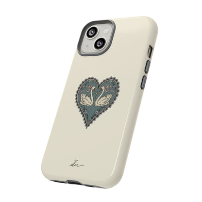 Swan Hearts iPhone Case