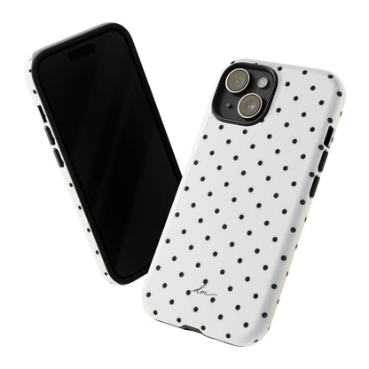 White Polka Dot iPhone Case