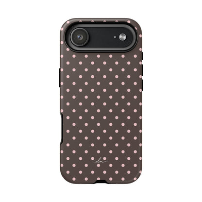 Brown Polka Dot iPhone Case