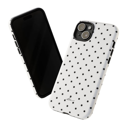 White Polka Dot iPhone Case