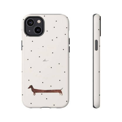 Polka Dachshund iPhone Case