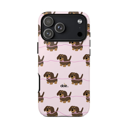 Pink Dachshunds iPhone Case